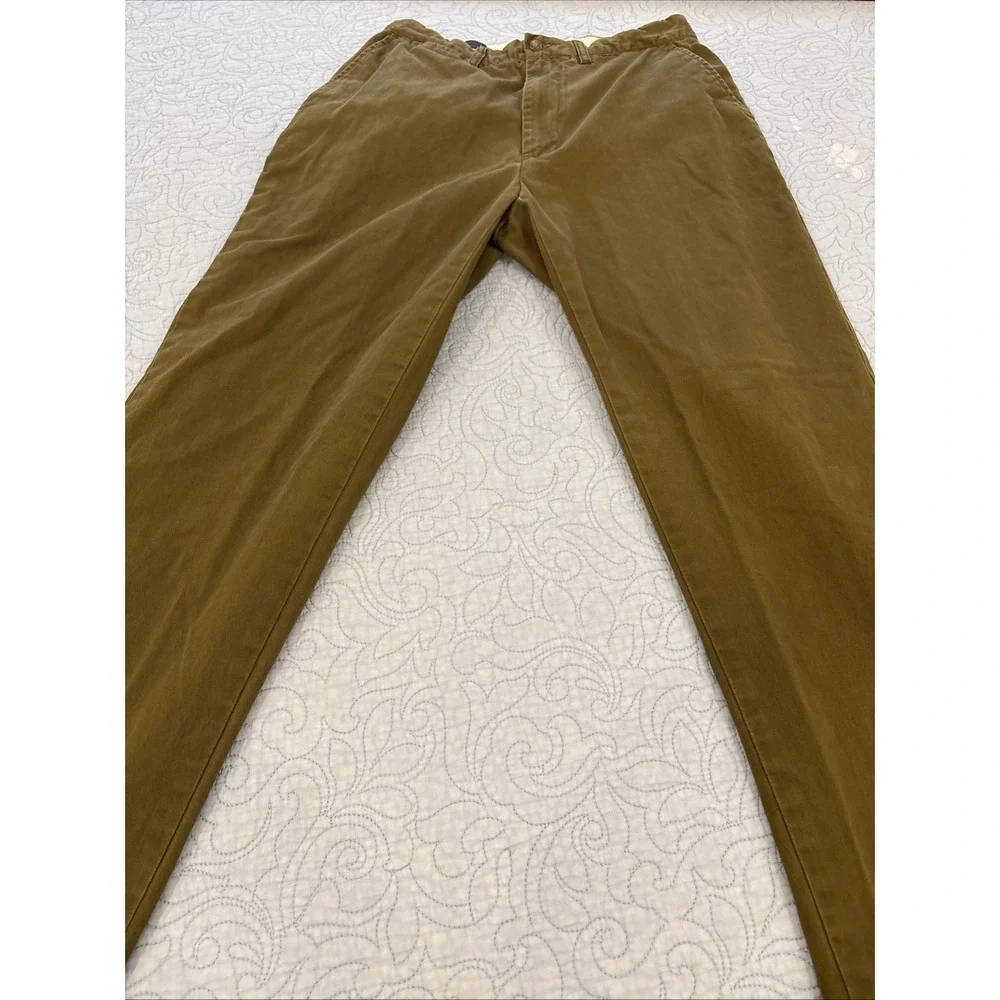 Polo Ralph Lauren Mens 32x32 (30X30) Prospect Chino Pants Olive Green Cotton